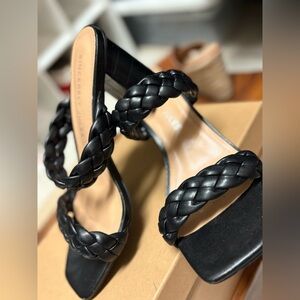 Sincerely Jules Black Braided Heels